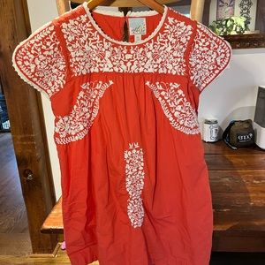 Peek Girls Embroidered Dress. Size 10